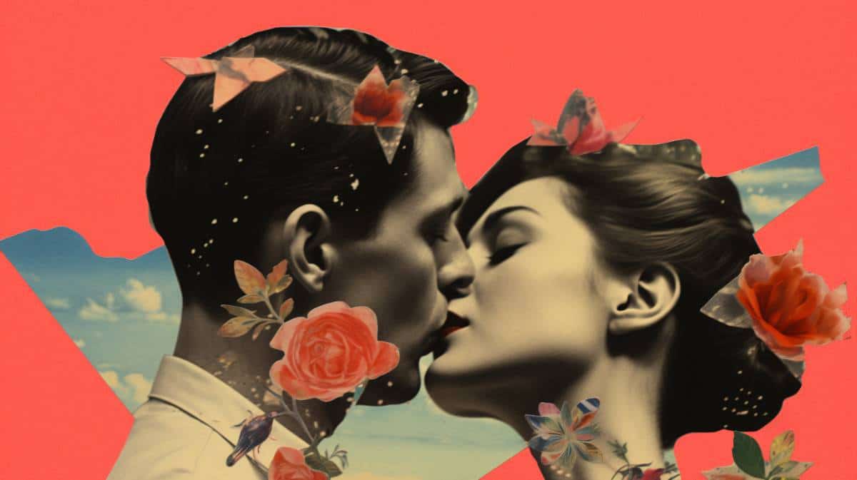 photomontage of new love beginnings